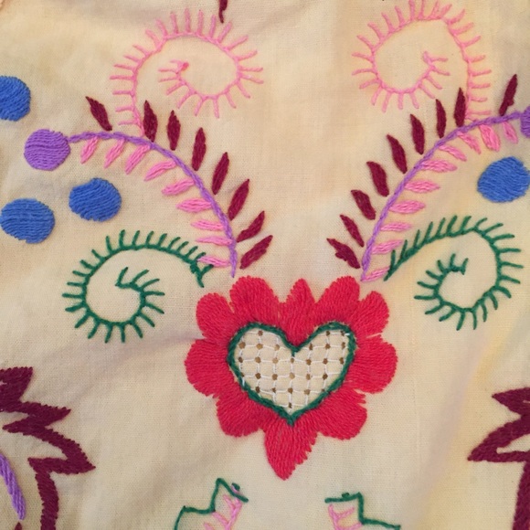 Vintage Embroidered Apron ✨💓✨ with pocket - Picture 3 of 7